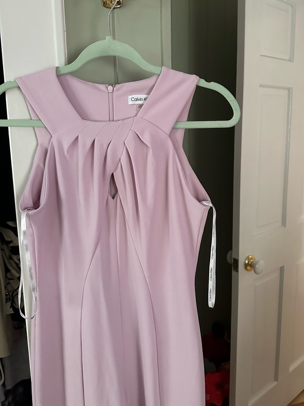 Calvin Klein Lavender Pleated Front Jumpsuit